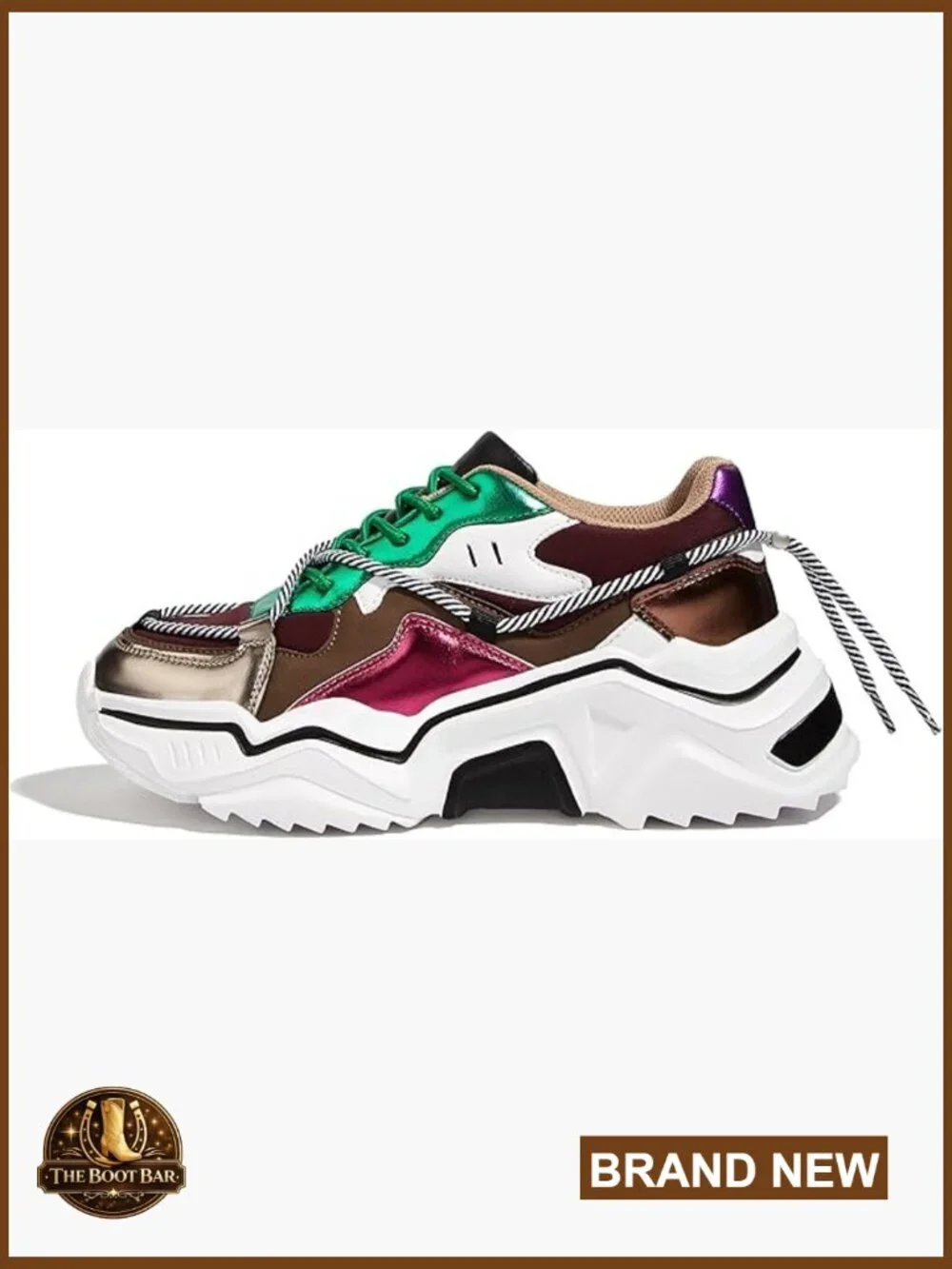 Platform Sneakers Chunky Dad Shoes Retro Colorblock Walking Shoes